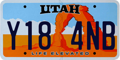UT license plate Y184NB