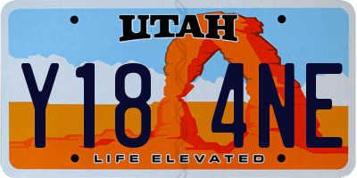 UT license plate Y184NE