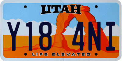 UT license plate Y184NI