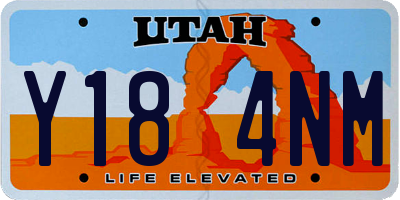 UT license plate Y184NM
