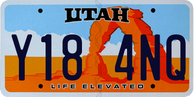 UT license plate Y184NQ