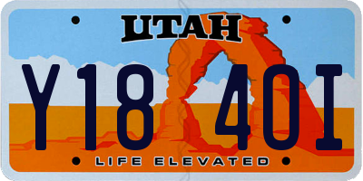 UT license plate Y184OI