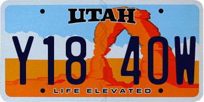 UT license plate Y184OW