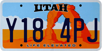 UT license plate Y184PJ