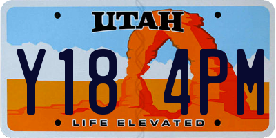 UT license plate Y184PM