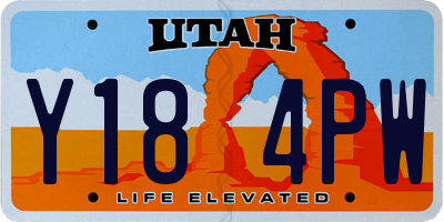 UT license plate Y184PW