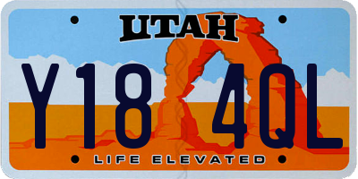 UT license plate Y184QL