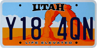 UT license plate Y184QN