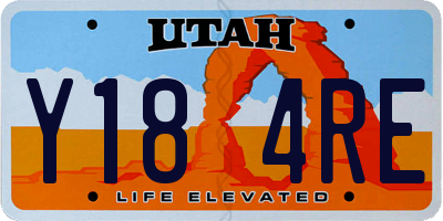 UT license plate Y184RE