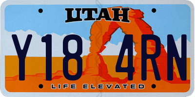 UT license plate Y184RN