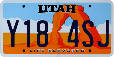 UT license plate Y184SJ