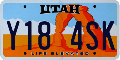 UT license plate Y184SK