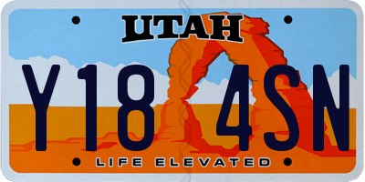 UT license plate Y184SN