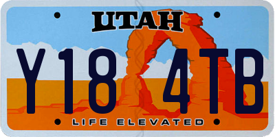 UT license plate Y184TB
