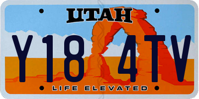 UT license plate Y184TV