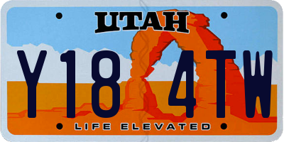 UT license plate Y184TW
