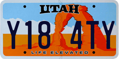UT license plate Y184TY