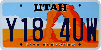UT license plate Y184UW
