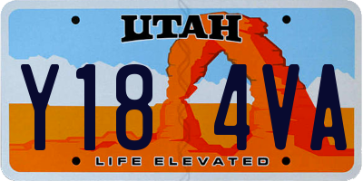 UT license plate Y184VA