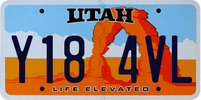 UT license plate Y184VL