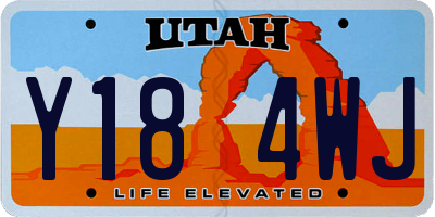 UT license plate Y184WJ