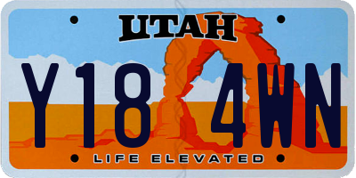 UT license plate Y184WN