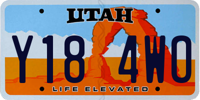 UT license plate Y184WO