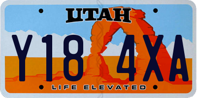UT license plate Y184XA