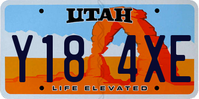 UT license plate Y184XE