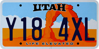 UT license plate Y184XL