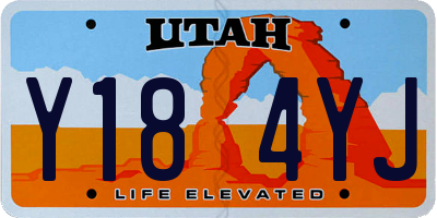 UT license plate Y184YJ