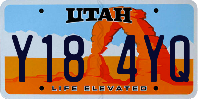 UT license plate Y184YQ