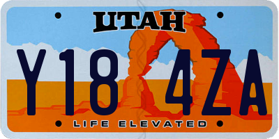 UT license plate Y184ZA