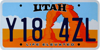 UT license plate Y184ZL