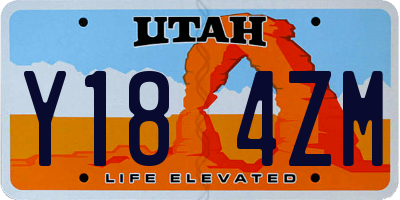 UT license plate Y184ZM