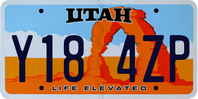 UT license plate Y184ZP