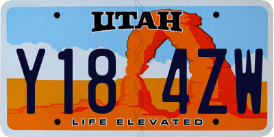 UT license plate Y184ZW