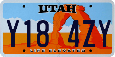 UT license plate Y184ZY