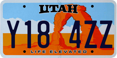 UT license plate Y184ZZ