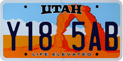 UT license plate Y185AB
