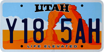 UT license plate Y185AH