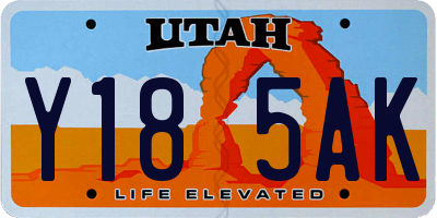 UT license plate Y185AK