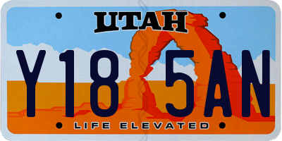 UT license plate Y185AN