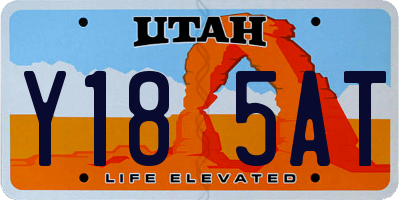 UT license plate Y185AT