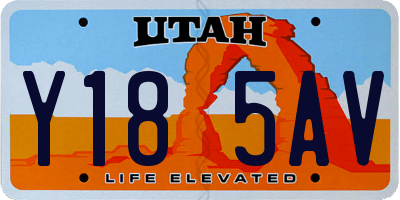 UT license plate Y185AV