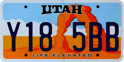 UT license plate Y185BB