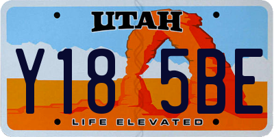 UT license plate Y185BE