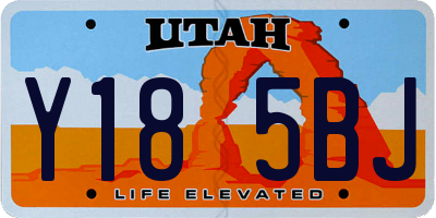 UT license plate Y185BJ