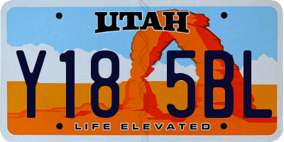 UT license plate Y185BL