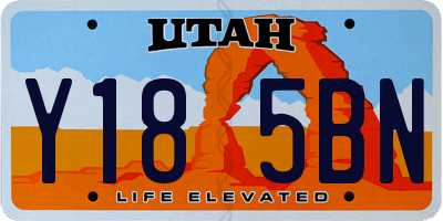 UT license plate Y185BN